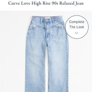 Abercrombie Curve Love High Rise 90s Relaxed Jeans / Denim, 29 short, NWT